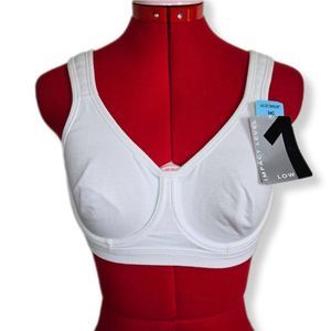 New Lily of France White 34C Low Impact Bra